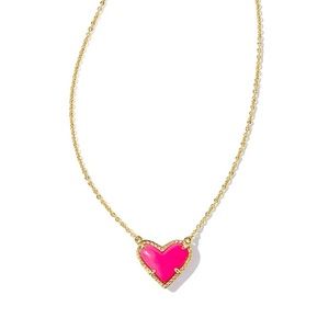 Kendra Scott Pink Heart Necklace